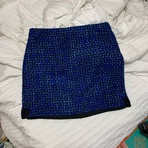 J. Crew Women's Black & Blue Mini Skirt